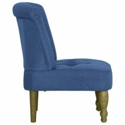 VidaXL Chaise française Bleu Tissu -Fauteuils Soldes image 5 282125