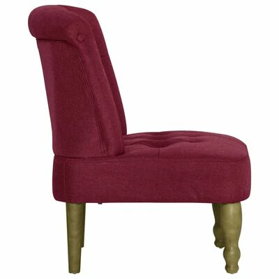VidaXL Chaises françaises 2 pcs Rouge bordeaux Tissu 7 VidaXL Chaises françaises 2 pcs Rouge bordeaux Tissu – Image 5