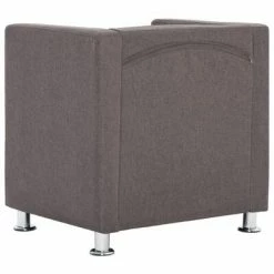 VidaXL Fauteuil cube Taupe Tissu -Fauteuils Soldes image 5 282152