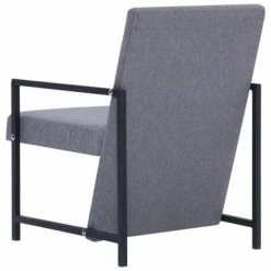 VidaXL Fauteuil Gris clair Tissu 12 VidaXL Fauteuil Gris clair Tissu -Fauteuils Soldes image 5 282155