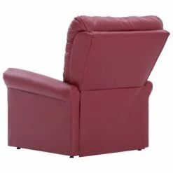 VidaXL Chaise inclinable Rouge bordeaux Similicuir -Fauteuils Soldes image 5 282171