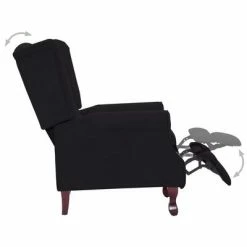 VidaXL Fauteuil inclinable Noir Tissu -Fauteuils Soldes image 5 282210