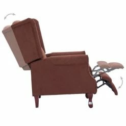 VidaXL Fauteuil inclinable Marron Tissu -Fauteuils Soldes image 5 282211