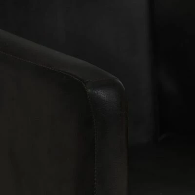 VidaXL Fauteuil Noir Cuir véritable 7 VidaXL Fauteuil Noir Cuir véritable – Image 5
