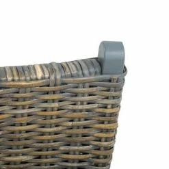 VidaXL Chaise de relaxation Gris Rotin naturel kubu et bois d'acajou -Fauteuils Soldes image 5 285801