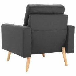 VidaXL Fauteuil Gris foncé Tissu -Fauteuils Soldes image 5 288694