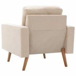 VidaXL Fauteuil Crème Tissu -Fauteuils Soldes image 5 288696