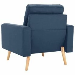 VidaXL Fauteuil Bleu Tissu -Fauteuils Soldes image 5 288697