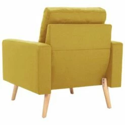 VidaXL Fauteuil Jaune Tissu 12 VidaXL Fauteuil Jaune Tissu -Fauteuils Soldes image 5 288699