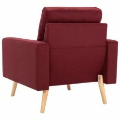 VidaXL Fauteuil Rouge bordeaux Tissu 12 VidaXL Fauteuil Rouge bordeaux Tissu -Fauteuils Soldes image 5 288700