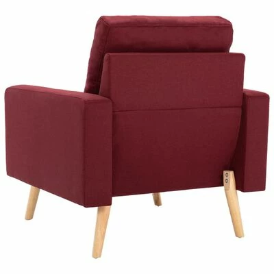 VidaXL Fauteuil Rouge bordeaux Tissu 7 VidaXL Fauteuil Rouge bordeaux Tissu – Image 5
