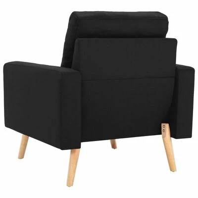 VidaXL Fauteuil Noir Tissu 6 VidaXL Fauteuil Noir Tissu – Image 5