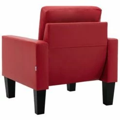 VidaXL Fauteuil Rouge Similicuir -Fauteuils Soldes image 5 288748