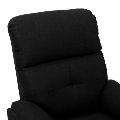 VidaXL Fauteuil inclinable Noir Tissu 7 VidaXL Fauteuil inclinable Noir Tissu – Image 5