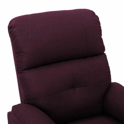 VidaXL Fauteuil inclinable Violet Tissu 7 VidaXL Fauteuil inclinable Violet Tissu – Image 5