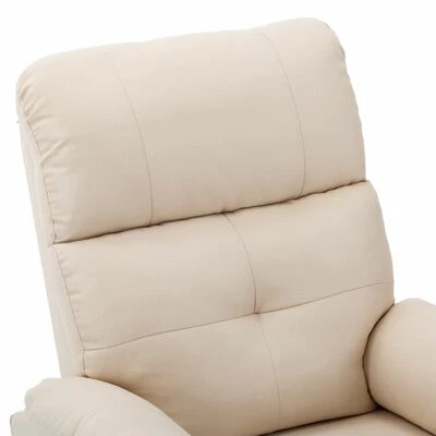 VidaXL Fauteuil inclinable Crème Tissu 7 VidaXL Fauteuil inclinable Crème Tissu – Image 5