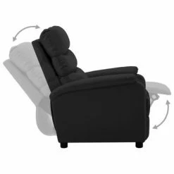 VidaXL Fauteuil inclinable Noir Similicuir -Fauteuils Soldes image 5 289682