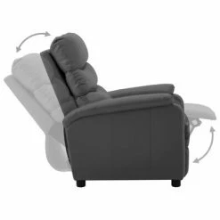 VidaXL Fauteuil inclinable Gris Similicuir -Fauteuils Soldes image 5 289685
