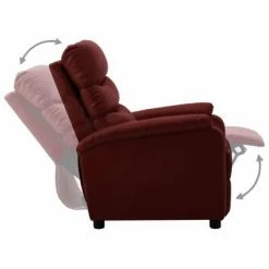 VidaXL Fauteuil inclinable Rouge bordeaux Similicuir -Fauteuils Soldes image 5 289686