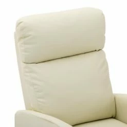 VidaXL Fauteuil inclinable Crème Similicuir -Fauteuils Soldes image 5 289717