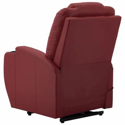 VidaXL Fauteuil inclinable Rouge bordeaux Similicuir 7 VidaXL Fauteuil inclinable Rouge bordeaux Similicuir – Image 5