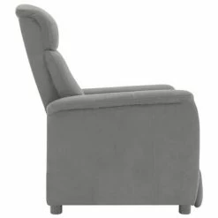 VidaXL Fauteuil inclinable Gris clair Similicuir daim -Fauteuils Soldes image 5 289766