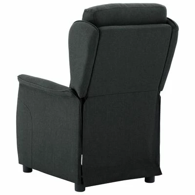 VidaXL Fauteuil inclinable Gris foncé Tissu 7 VidaXL Fauteuil inclinable Gris foncé Tissu – Image 5
