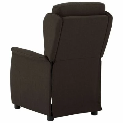 VidaXL Fauteuil inclinable Marron foncé Tissu 7 VidaXL Fauteuil inclinable Marron foncé Tissu – Image 5