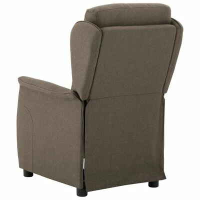 VidaXL Fauteuil inclinable Taupe Tissu 7 VidaXL Fauteuil inclinable Taupe Tissu – Image 5