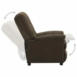 VidaXL Fauteuil inclinable Marron Tissu -Fauteuils Soldes image 5 289800