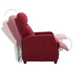VidaXL Fauteuil inclinable Rouge bordeaux Tissu -Fauteuils Soldes image 5 289819