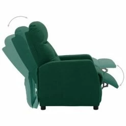 VidaXL Fauteuil inclinable Vert foncé Tissu 12 VidaXL Fauteuil inclinable Vert foncé Tissu -Fauteuils Soldes image 5 289822