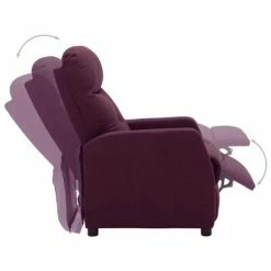 VidaXL Fauteuil inclinable Violet Tissu -Fauteuils Soldes image 5 289823