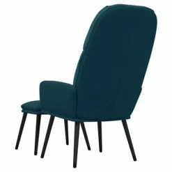 VidaXL Chaise de relaxation avec tabouret Bleu Velours 12 VidaXL Chaise de relaxation avec tabouret Bleu Velours -Fauteuils Soldes image 5 3097363