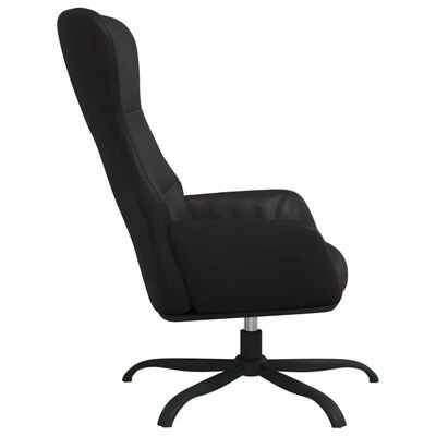 VidaXL Chaise de relaxation avec tabouret Noir Similicuir 7 VidaXL Chaise de relaxation avec tabouret Noir Similicuir – Image 5