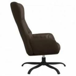 VidaXL Chaise de relaxation avec tabouret Marron Similicuir -Fauteuils Soldes image 5 3097446
