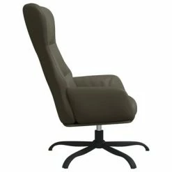 VidaXL Chaise de relaxation avec tabouret Gris Similicuir -Fauteuils Soldes image 5 3097447