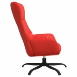 VidaXL Chaise de relaxation avec tabouret Rouge Similicuir 12 VidaXL Chaise de relaxation avec tabouret Rouge Similicuir -Fauteuils Soldes image 5 3097449