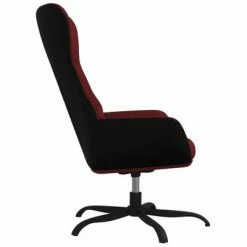 VidaXL Chaise de relaxation avec repose-pied Rouge bordeaux Tissu -Fauteuils Soldes image 5 3097471