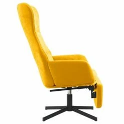VidaXL Chaise de relaxation avec repose-pieds Jaune moutarde Velours 12 VidaXL Chaise de relaxation avec repose-pieds Jaune moutarde Velours -Fauteuils Soldes image 5 3097502