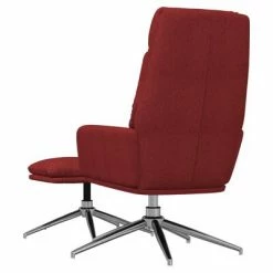 VidaXL Chaise de relaxation avec tabouret Rouge bordeaux Tissu 12 VidaXL Chaise de relaxation avec tabouret Rouge bordeaux Tissu -Fauteuils Soldes image 5 3097521