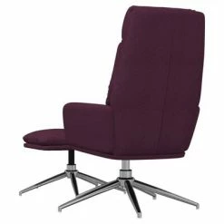 VidaXL Chaise de relaxation avec tabouret Violet Tissu -Fauteuils Soldes image 5 3097523