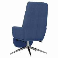 VidaXL Chaise de relaxation avec repose-pied Bleu Tissu 12 VidaXL Chaise de relaxation avec repose-pied Bleu Tissu -Fauteuils Soldes image 5 3097528