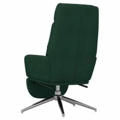 VidaXL Chaise de relaxation avec repose-pied Vert foncé Tissu 12 VidaXL Chaise de relaxation avec repose-pied Vert foncé Tissu -Fauteuils Soldes image 5 3097529
