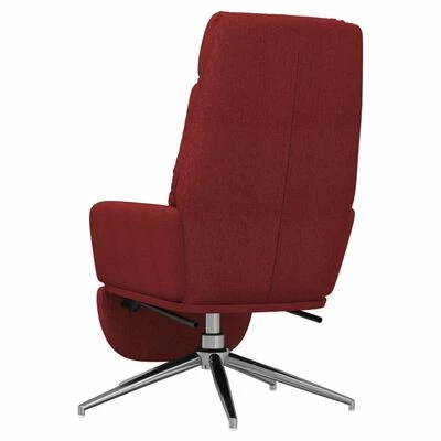 VidaXL Chaise de relaxation avec repose-pied Rouge bordeaux Tissu 7 VidaXL Chaise de relaxation avec repose-pied Rouge bordeaux Tissu – Image 5