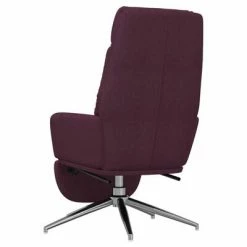 VidaXL Chaise de relaxation avec repose-pied Violet Tissu -Fauteuils Soldes image 5 3097534