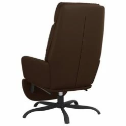VidaXL Chaise de relaxation avec repose-pied Marron Similicuir -Fauteuils Soldes image 5 3097544