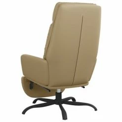 VidaXL Chaise de relaxation avec repose-pied Cappuccino Similicuir -Fauteuils Soldes image 5 3097548