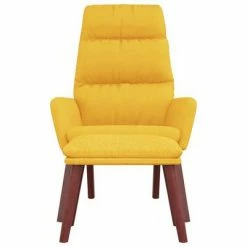 VidaXL Chaise de relaxation avec tabouret Jaune moutarde Tissu -Fauteuils Soldes image 5 3097570
