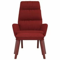 VidaXL Chaise de relaxation avec tabouret Rouge bordeaux Tissu -Fauteuils Soldes image 5 3097571